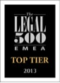 THE LEGAL 500 - EMEA - TOP TIER 2013